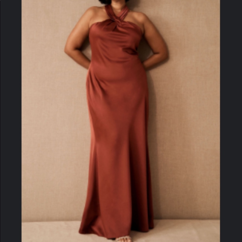BHLDN 	Ruby Satin Charmeuse Dress